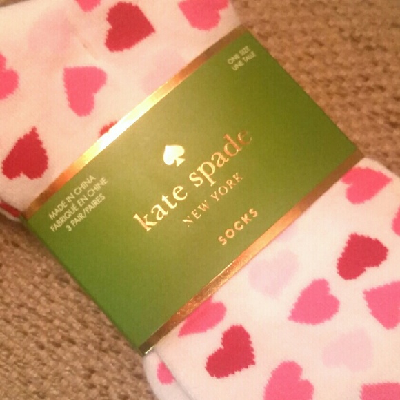 NWT Kate Spade Heart Socks