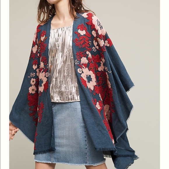 Anthropologie Fringe poncho