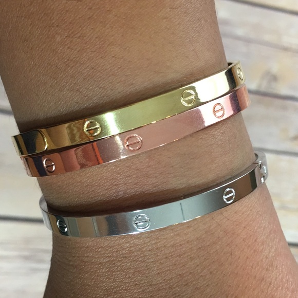 "Love" Bangle Bracelets - Picture 2 of 4