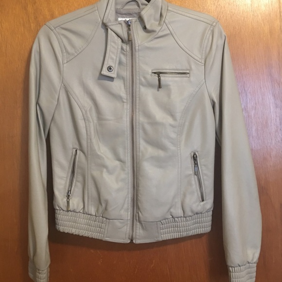 Light weight faux leather biker jacket size small