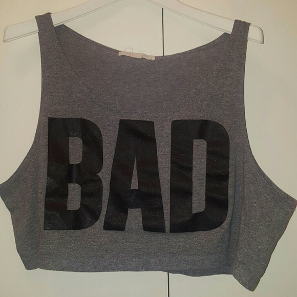 Gray crop top