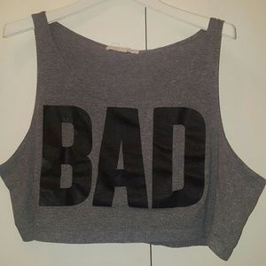 Gray crop top