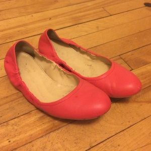 J Crew Red 7.5 Ballet Flats