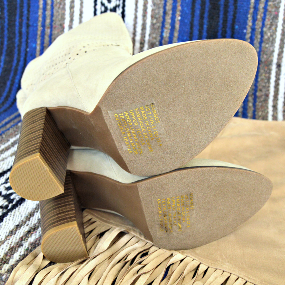 Margot Western Style Perforated Heeled Boots - Picture 4 of 7