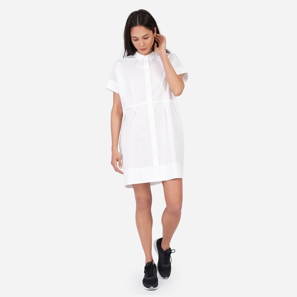 Everlane Cotton Poplin Square Shirt Dress