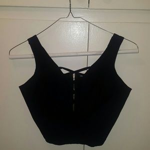 Black crop top