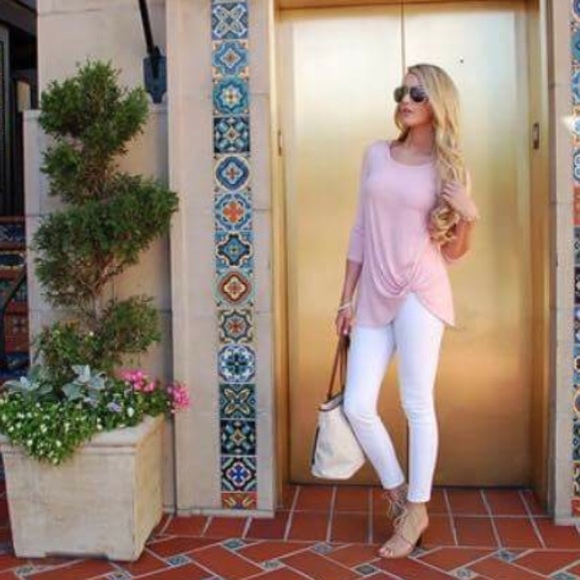 Last 1! SMALL Pink twist knot top - Picture 2 of 4