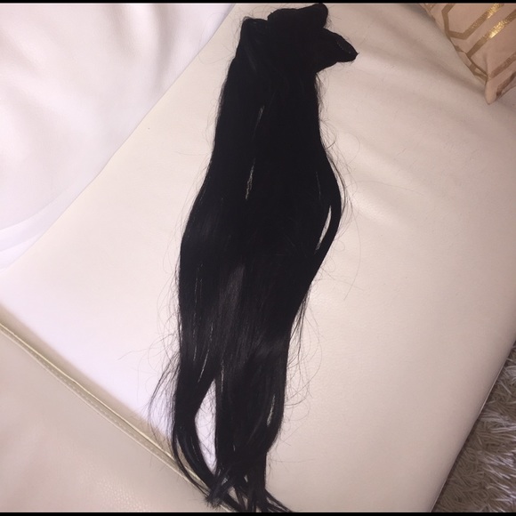 22 inch 100% HUMAN REMY HAIR 1B BRAND NEW - Picture 5 of 5