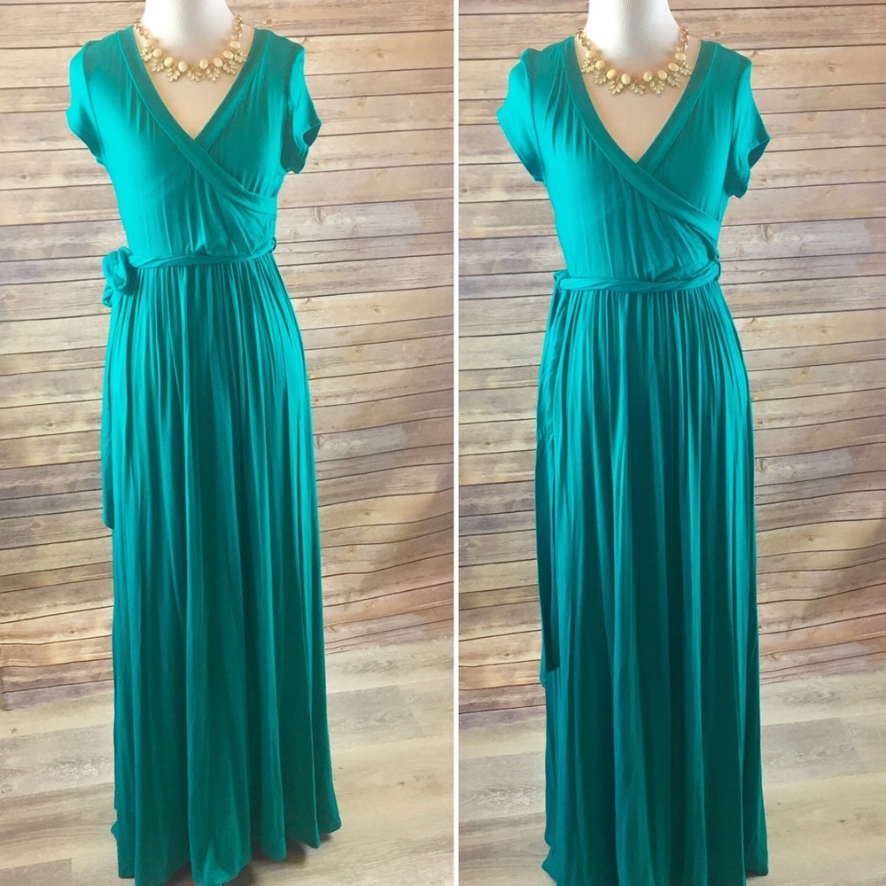 Last 1! Medium Teal Maxi Dress - Picture 2 of 6