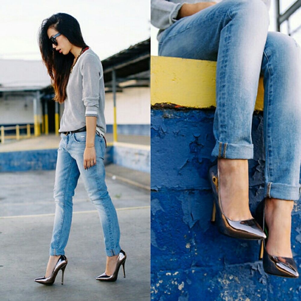 Last Size 8.5! 💖Rose Gold Metallic Pointy Pump - Picture 4 of 7