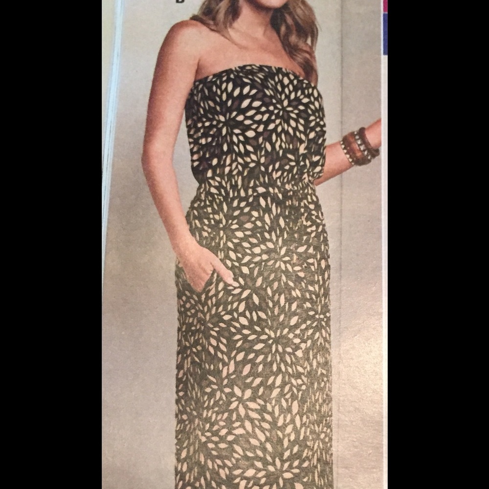 Strapless maxi dress