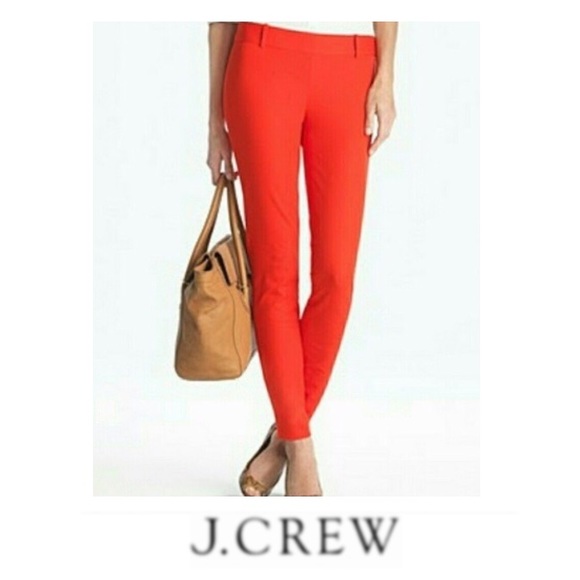 J. Crew Pants - J. Crew Bright Orange Stretch Minnie Pants