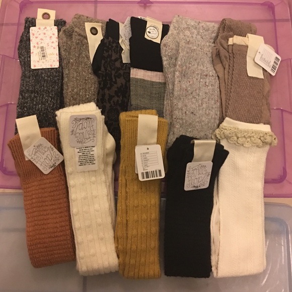 Free People Accessories - NWT FP FREE PEOPLE LOT OF KNEE HIGH BOOT SOCKS