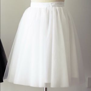 White tulle skirt