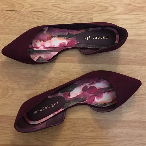 Burgundy Madden Girl Flats 