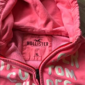 Hollister hoodie deep pink zip size XL mens