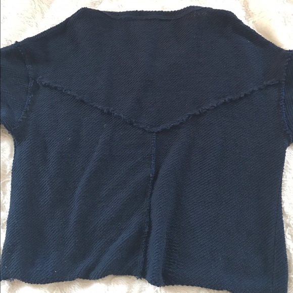 Free People navy blue v-neck sweater - Picture 2 of 4