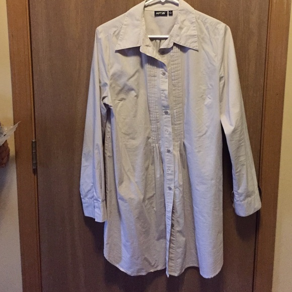 Ladies dress light tan stripped