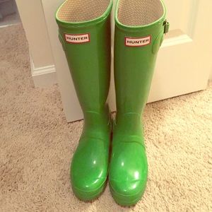 Green hunter boots