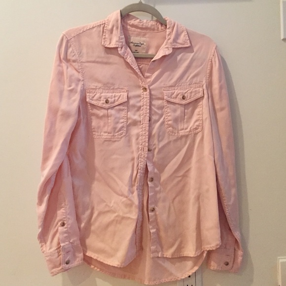 Aeo Peach Button Down - image 1