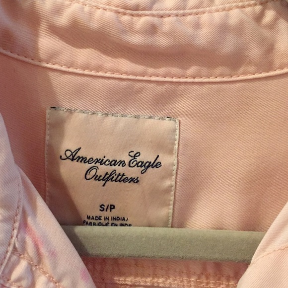 Aeo Peach Button Down - image 3