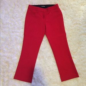 Express Cropped Kick Flare Pant in Red