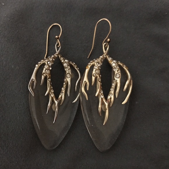 Alexis Bittar Clear Lucite and Crystal Earrings