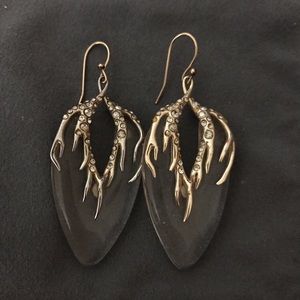 Alexis Bittar Clear Lucite and Crystal Earrings