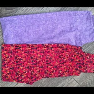 Two Pairs of LulaRoe Leggings OS