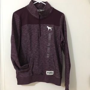 NWT pink Victoria secret half zip