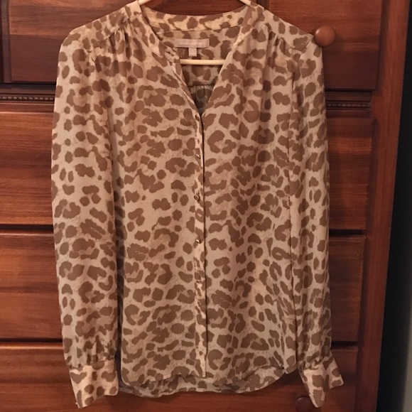 Banana Republic soft leopard print shirt.