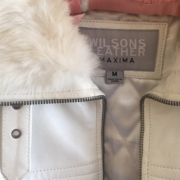 Sold! Wilsons leather jacket with real fur - Picture 2 of 4
