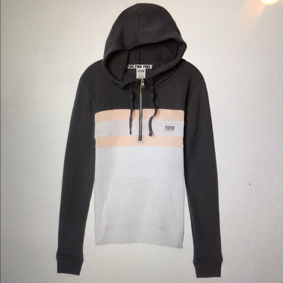 NWT pink Victoria secret quarter zip hoodie