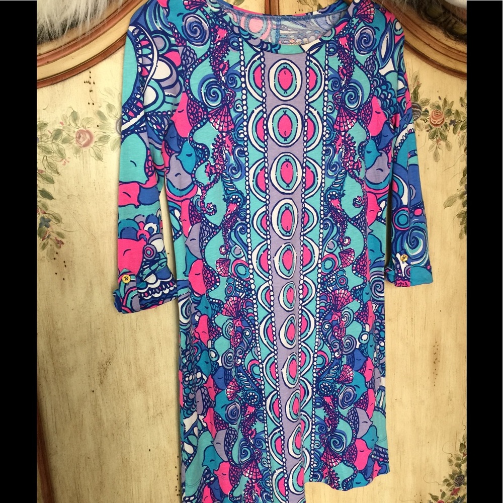 ☎️HP‼️ Lilly Pulitzer Dress Sea Jewels XS Linden - Picture 3 of 8