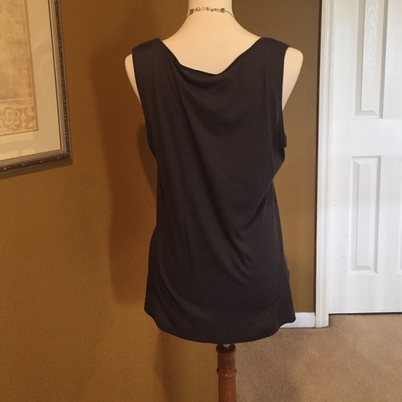 LOFT Gray Ruffle Blouse - Picture 3 of 4