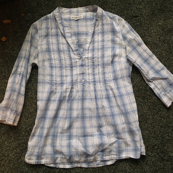 Cotton plaid blouse