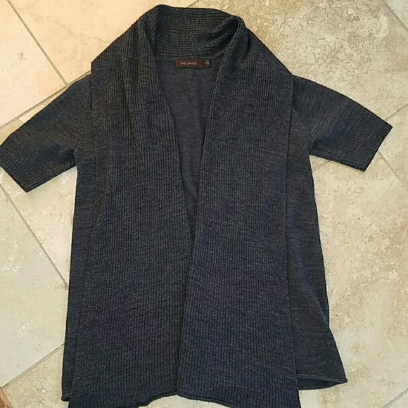 Dark grey drape cardigan. The Limited size small. - Picture 1 of 3