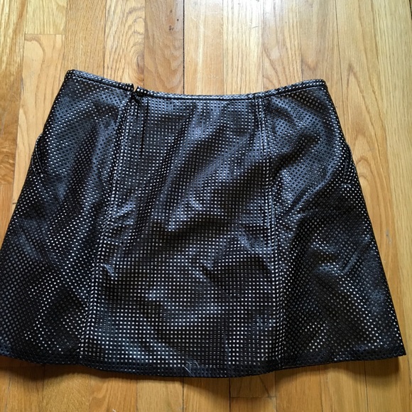 Rachel Rachel Roy Black Perforated Mini Skirt - Picture 2 of 4