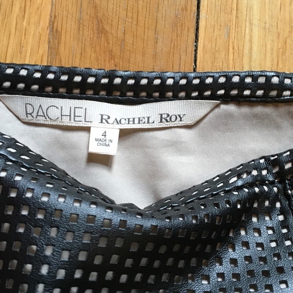 Rachel Rachel Roy Black Perforated Mini Skirt - Picture 3 of 4