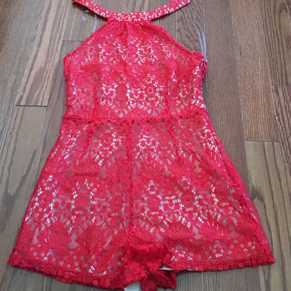 Red romper - Picture 3 of 4