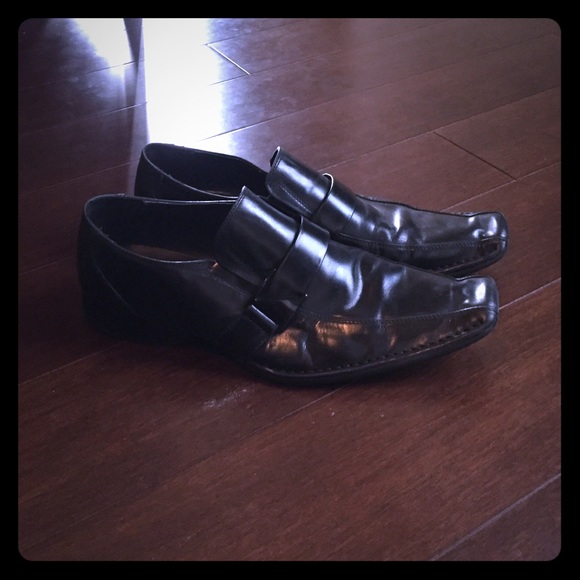 Aldo all black leather dress shoes