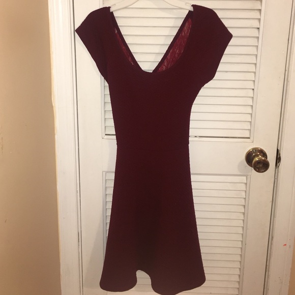 Mini Maroon Dress