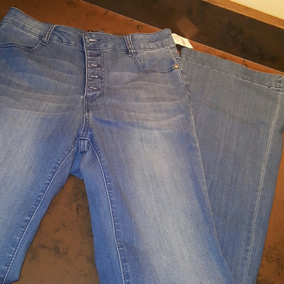 Flare denim pants