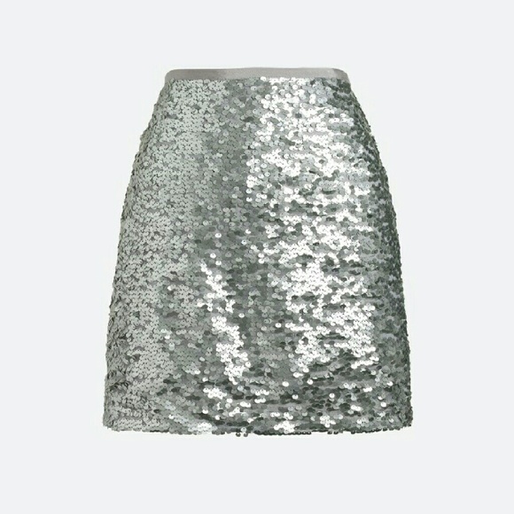 J. Crew Dresses & Skirts - J. Crew Silver Sequins Skirt