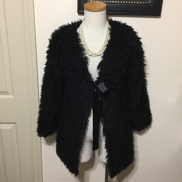 max studio faux fur coat