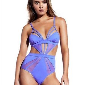 Purple one piece swimsuit