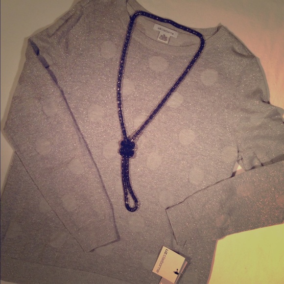 Sparkly polka dot sweater