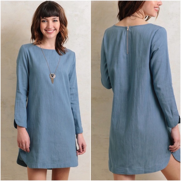 Brenna Chambray Shift Dress
