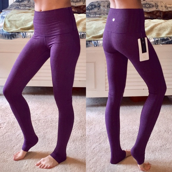 🍇NWT🍇Lululemon Herringbone Wunder Under Leggings - Picture 2 of 5