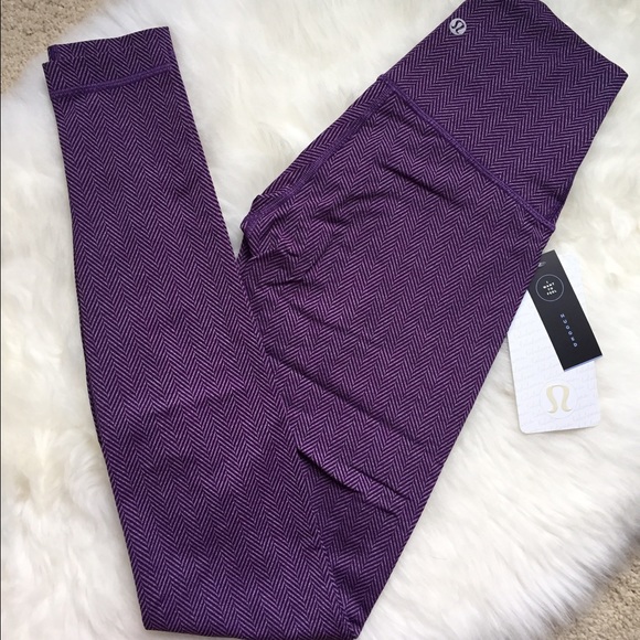 🍇NWT🍇Lululemon Herringbone Wunder Under Leggings - Picture 3 of 5